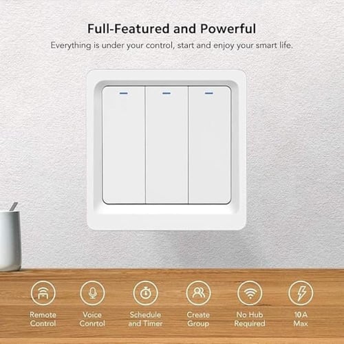 مفتاح إنارة ذكي بزر ( ثلاثي)