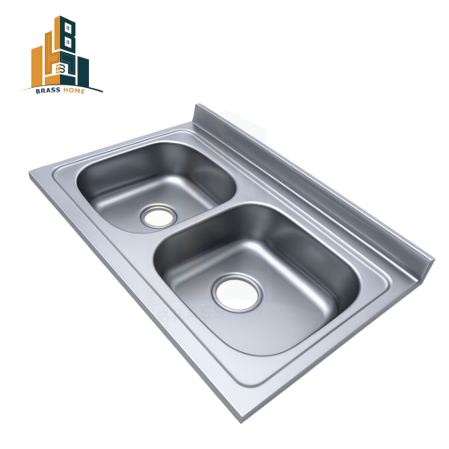 مجلى حوضين ستانليس ستيل 100*60 مع هراب 3*6 ESD