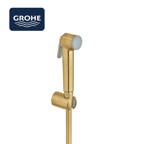 شطاف كامل مع اللي و القاعدة جروهي Grohe ذهبي مطفي- Brushed Cool