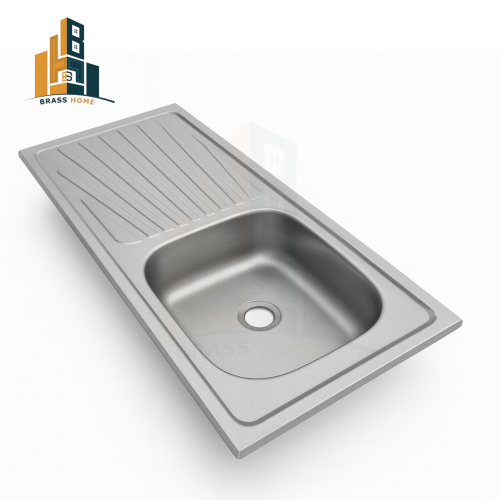 مجلى حوض ستانليس ستيل اسقاط رخام مقاس 90*50 ISD