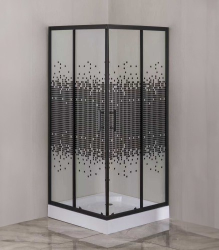 Square Shower Enclosure with 5mm Clear Glass and P...