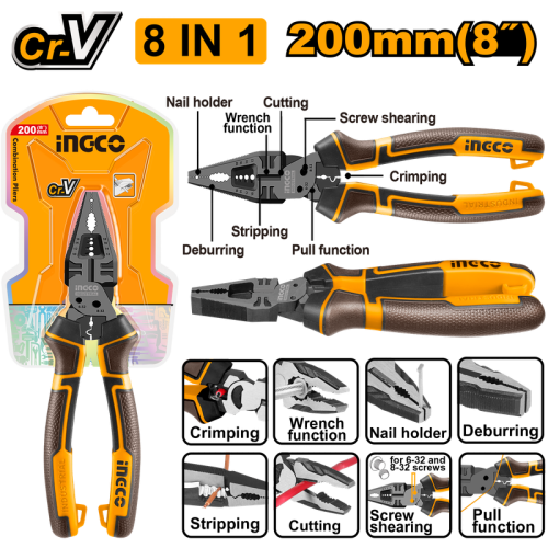 8-In-1 Multi-Function Pliers – INGCO