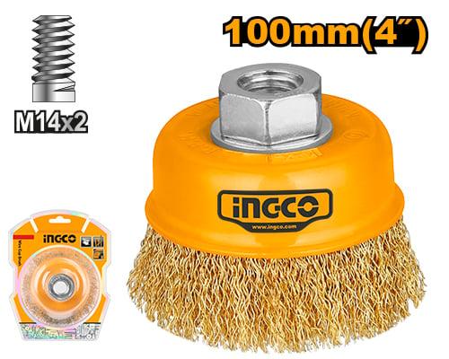 4-inch (100 mm) cup wire brush – INGCO