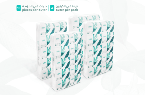 مناديل وجه هدب 4 طبقات 800 منديل (40 حبه في الكرتو...