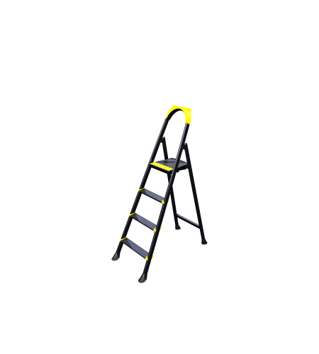 سلم معدني قابل للطي لون أسود بالكامل - متوفر بمقاس...