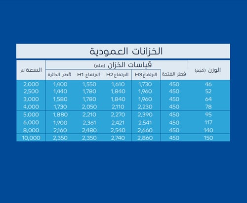 خزان الزامل عامودي - متوفر بمقاسات مختلفة
