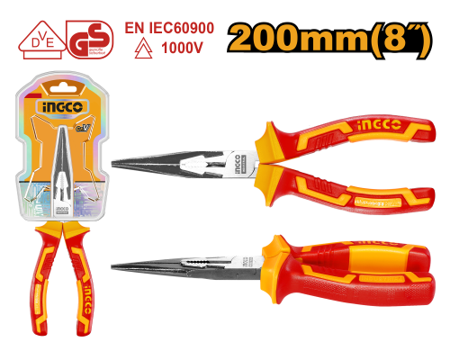 8-Inch Insulated Long-Nose Pliers – INGCO