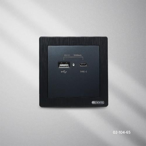 مفتاح ثنائي USB + Type-C – بوقاتي (أسود) | زينكو