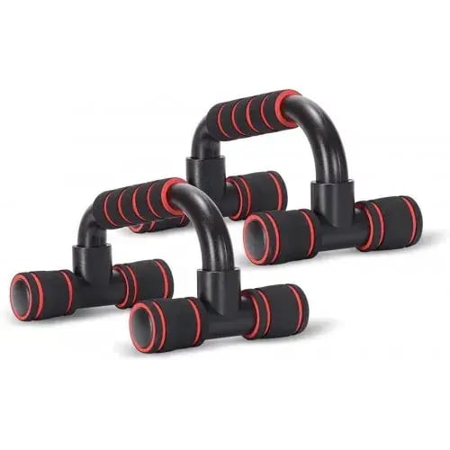 Kangaroo Push-Up Grip, Push-Up and Fitness Exercise Handle with Black and Red Foam