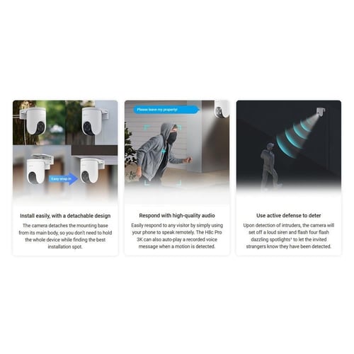 كاميرا واي فاي خارجية EZVIZ H8c Pro 3K