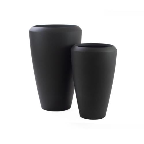 حوض نباتات بلون فحمي أسود – بولي إيثيلين متين – مت...