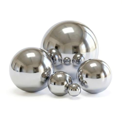 كرة تزيين منزلية وحديقة – ستانلس ستيل لون فضي، 5 أ...