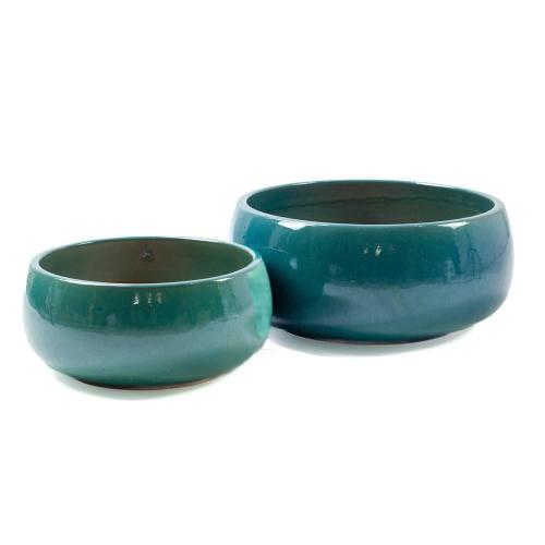 حوض فخار زيتي بيضاوي للنبات الطبيعي والتنثيقات الص...