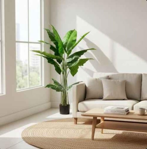 نبات القلقاس الاستوائي الصناعي – شجرة ديكور بأوراق...