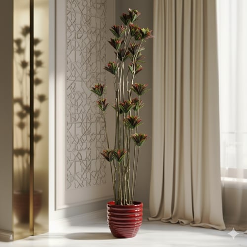 شجرة كروتون صناعية متعددة الألوان – ارتفاع 220 سم