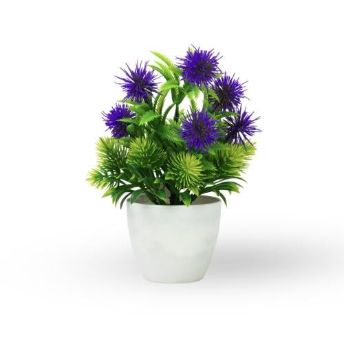 وحدات نباتات صناعية صغيرة مع أصيص – 4 ألوان (أزرق،...