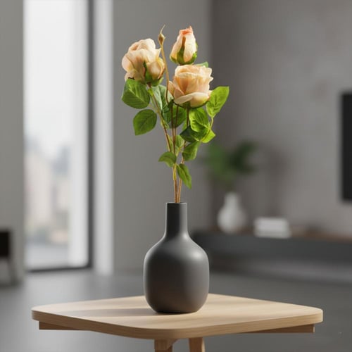 زهرة حرير صناعي – 3 ألوان (أزرق سماوي، وردي)