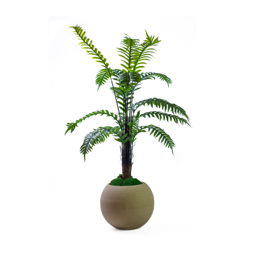 شجرة نخيل صناعية فاخرة مع حوض دائري – ديكور نباتي...