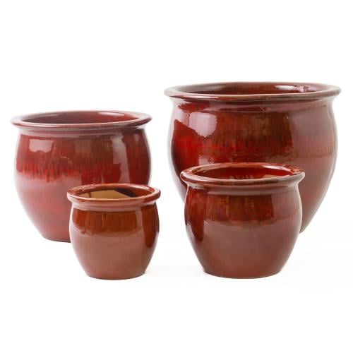 حوض نبات سيراميك جليز – 4 مقاسات مختلفة – حديقة ال...