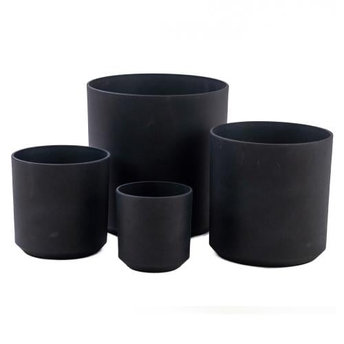 اصيص زرع نباتات دائري بلون أسود – بولي إيثيلين متي...