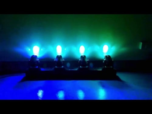 اضاءه رباعية متحركه اضائة حفلات بيم 4 هيد 5 الوان...