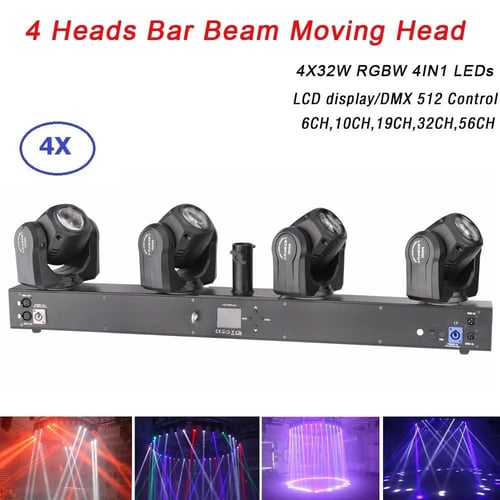 اضاءه رباعية متحركه اضائة حفلات بيم 4 هيد 5 الوان...