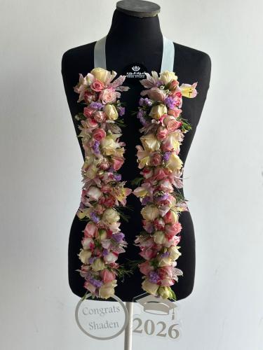 Graduation necklace and natural rose