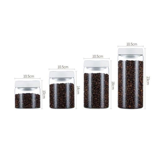 وعاء حفظ حبوب القهوة - زجاج | Glass Canister Coffe...