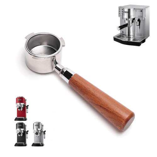 بورتافلتر مكشوف 51 ملم 3 عيون بمقبض خشبي فاتح