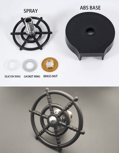 رينزر يتم تركيبه على جانب حوض المغسلة 13*14 سم | G...