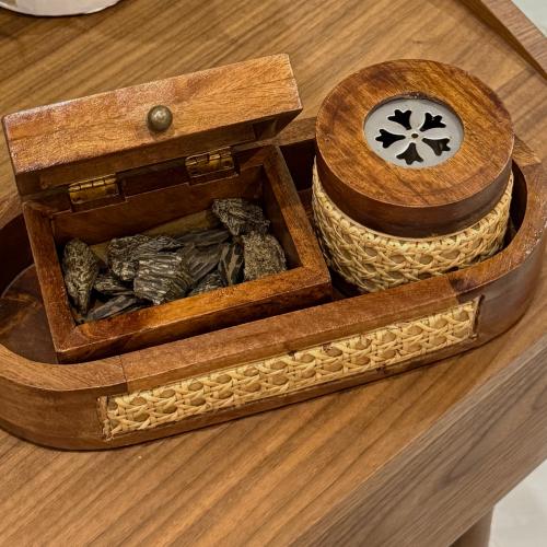 نِقصة طقم مبخرة الراتان