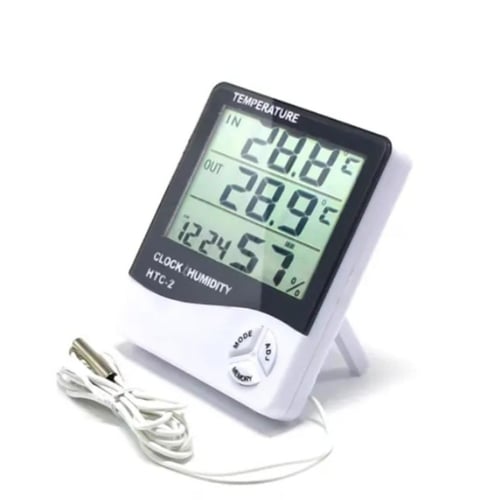 حساس حراره رطوبه مع ساعه مدمجه