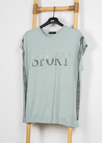 بيجامة نسائية قطن - رمادي فاتح