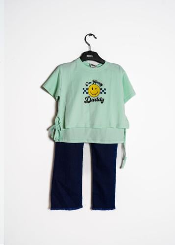 بيجامة نسائية قطنية بطبعة زهرة