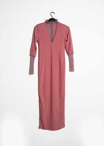 فستان سهرة بلون وردي غامق