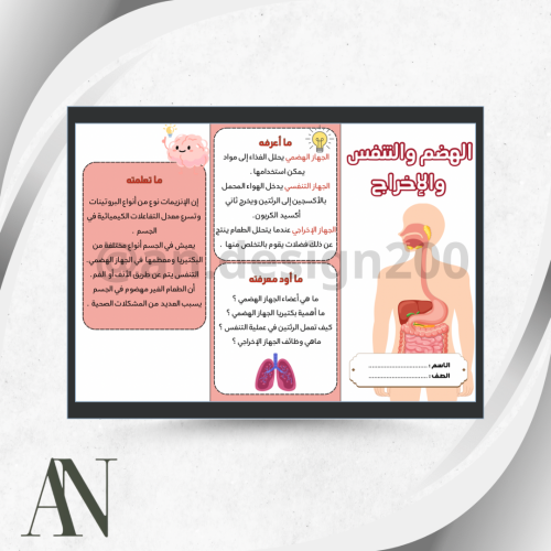 الهضم والتنفس و الاخراج علوم ثاني متوسط