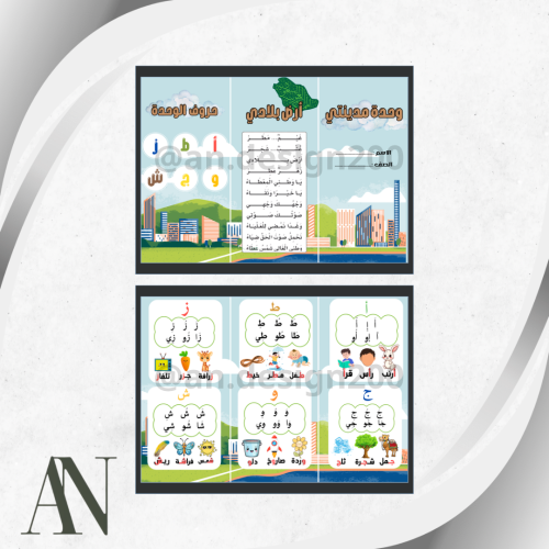 مطوية لغتي أول ابتدائي (وحدة مدينتي )