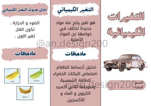 التغيرات الكيميائية علوم ثالث