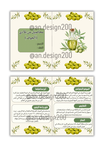 محاصيل من بلادي الجوف لغتي ثاني