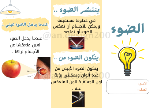 الضوء علوم ثالث