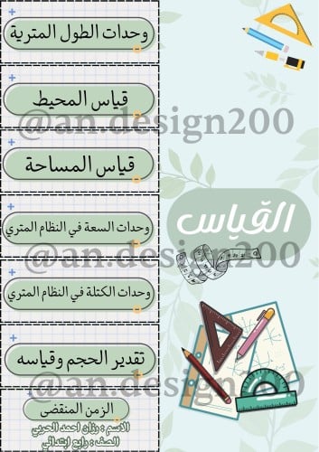 القياس رياضيات رابع ابتدائي