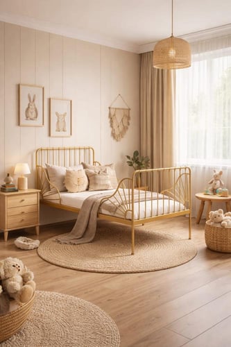 سرير أطفال حديد بتصميم عصري-بعدة ألوان