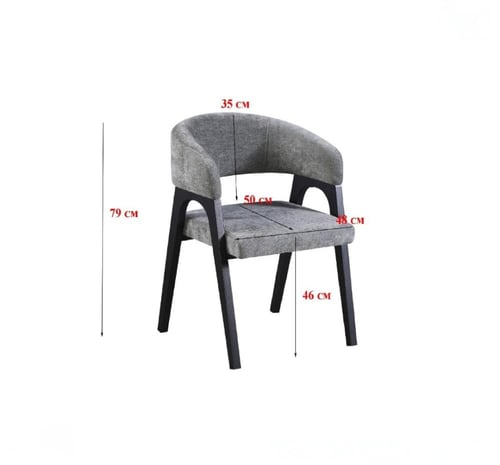 كرسي طعام مودرن مبطن بقاعدة خشبية وتصميم مريح-بعدة...