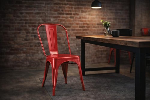 كرسي حديد مفرد-بعدة ألوان