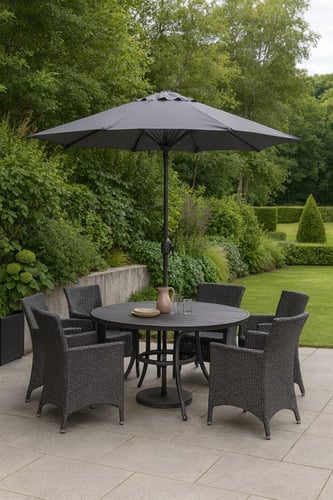 مظلة خارجية دائرية كبيرة – بعدة الوان