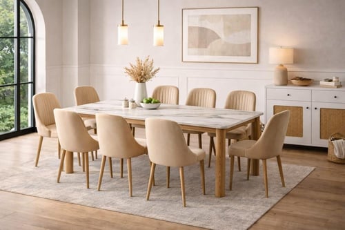 طاولة طعام رخامية فاخرة-بعدة ألوان