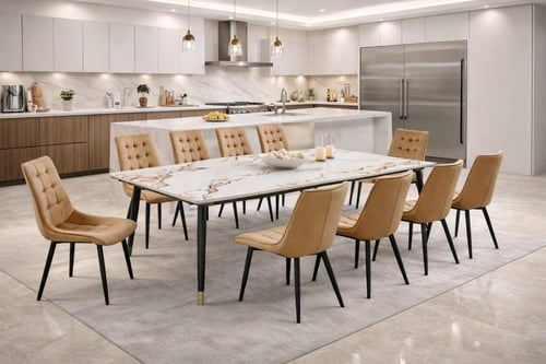 طاولة طعام سيراميك فاخرة-بعدة ألوان