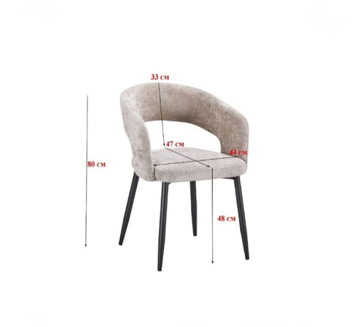 كرسي طعام مودرن مخمل بأرجل معدنية وتصميم مريح-بعدة...