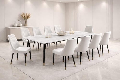 طاولة طعام رخام بتصميم راقي-بعدة ألوان