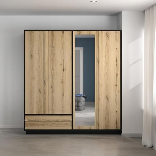 خزانة الملابس سيمبل بأبواب خشبية من اخشاب